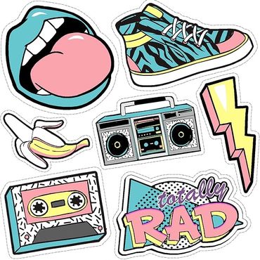 80's Style kit sticker. Various decals in one package.