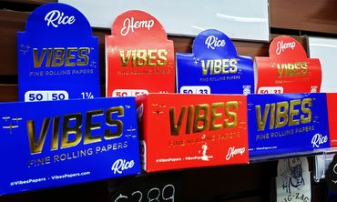 Both the Vibes Cones and Vibes Rolling Papers have uber-thin paper, meaning less of your session is