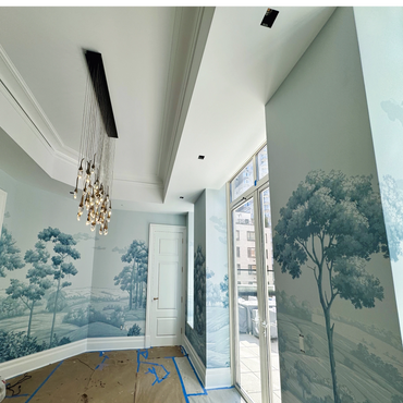 Installed a Susan Harter mural for Michelle Gerson Interiors, adding elegance and tranquility.