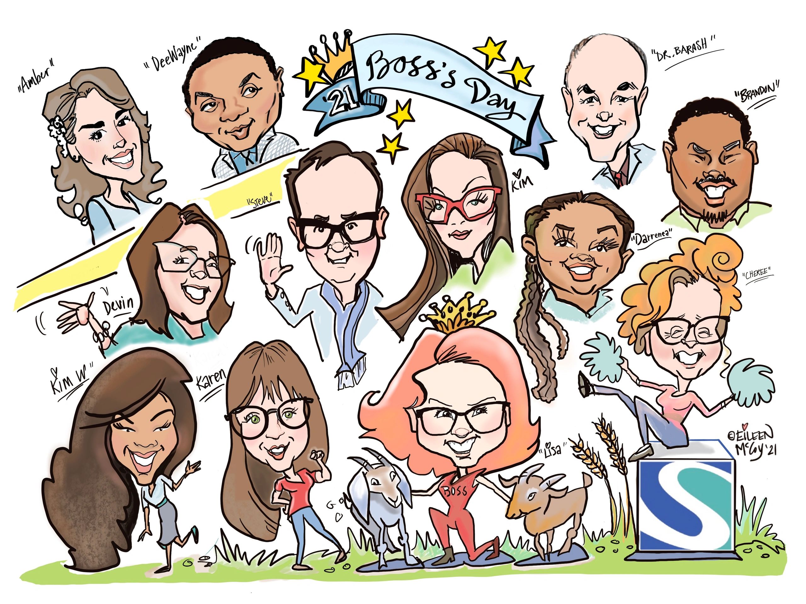 Caricature gift: Bosses day