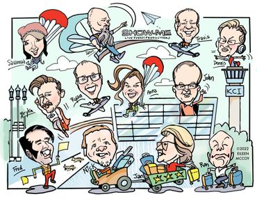 Corporate/Business Caricatures groups
MCI airport drawing