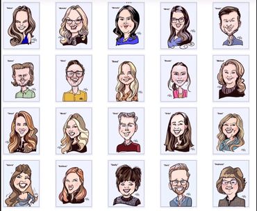 Corporate/Business Caricatures groups