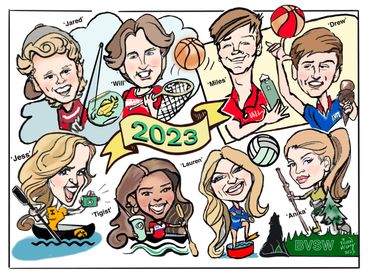 Graduation graduates caricature gift