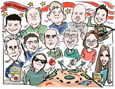 Military / club  Caricatures groups