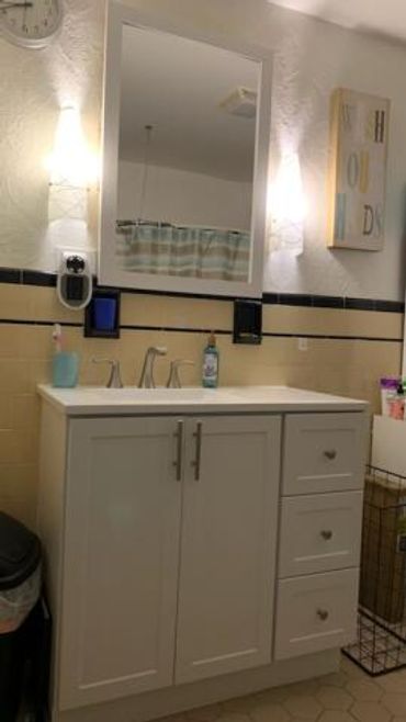 New Bath Vanity and Mirror