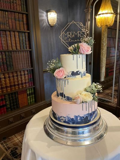 A three tier wedding cake