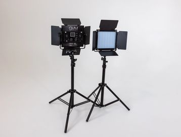 Two GVM 800D-RGB Lights at The Film Garage 208 studio for photographers in Idaho Falls, Idaho.
