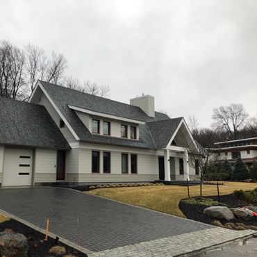 Ideal Concrete paver driveway, cobblestone driveway, granite walkway, landscape design