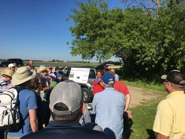 Dr. Melissa Lenczewski describing water testing in the watershed by NIU.