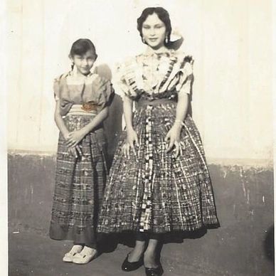 My Mom and Ant wearing Tragitional Guatemalan Maya clothing