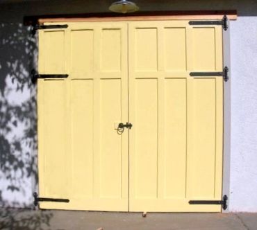 Yellow Garage Door made with insulation