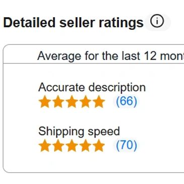 eBay seller ratings