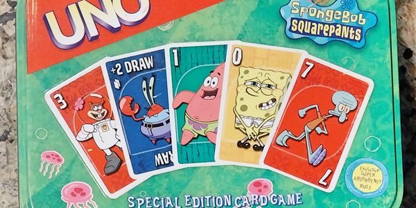 Uno cards themed Spongebob Squarepants