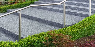 escalier en moquette de pierre