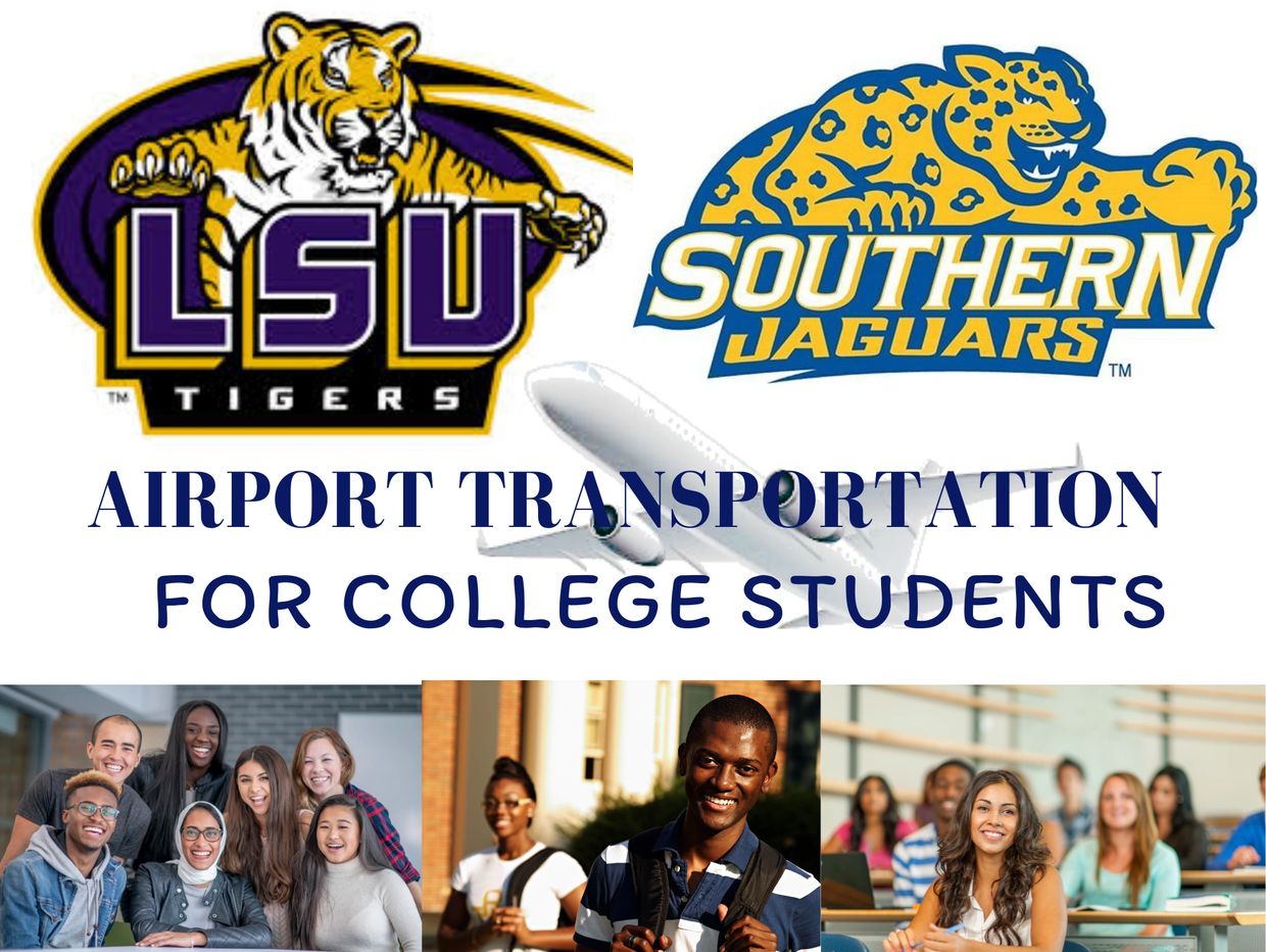Student transportation for airport car service. Let us transport you to BTR or MSY airport.