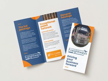 A booklet about Freightways and their general haulage services, storage services, and pallet network