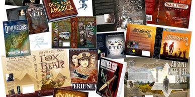 A collage of various movie and documentary posters.