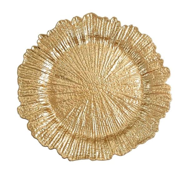 Ella's Garden decor - Gold Reef chargers