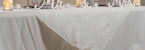 White Sequin overlay