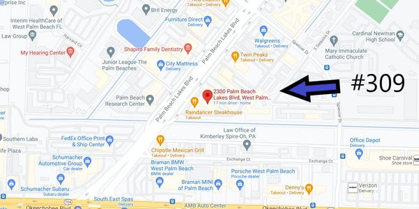 2300 Palm Beach Lakes Blvd. #309, Map of WPB, FL location