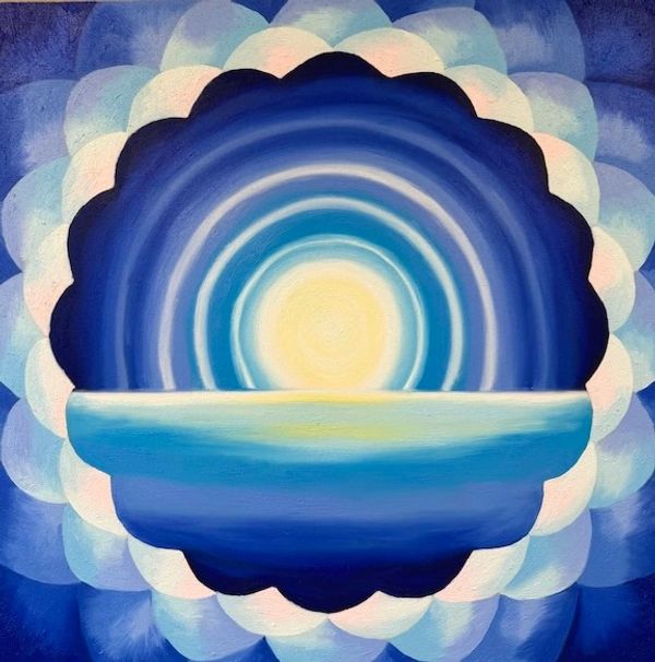 Martin Benson | Lapis Light | 2025 | mixed media canvas | 36 x 36