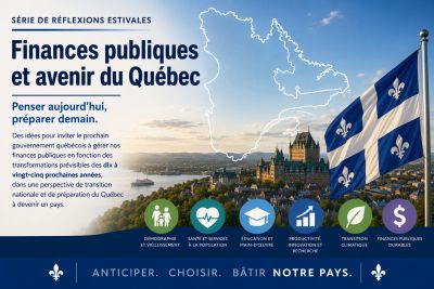 Finances publiques et avenir du Québec, série de réflexions estivales.