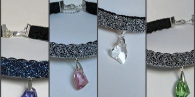 Sparkly choker Handmade Jewelry, crystal Sterling Silver, North Vancouver Jewelry, Gift, celebrity 