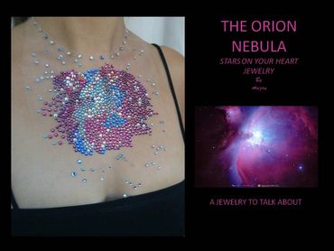  Jewelery Set,Astronomy Design,Celebrity Fashion,Orion Nebula Necklace,Stars