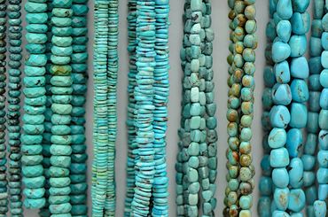 Natural Turquoise Beads  Rounds, Heishis, pebbles, and Rondelles