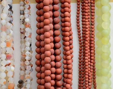 Matte Red Jasper and Carnelian Beads