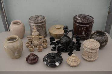 Marble Sake Sets, Vases  and Jars
Aftaba Tea Sets