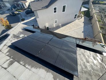 Solar panels fully cleaned and restored for maximum efficiency.