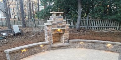 Outdoor Fireplace Instalation