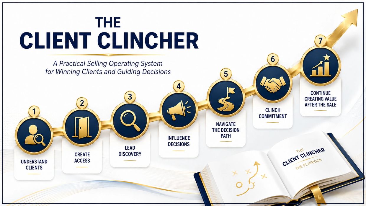 The Client Clincher: A 7-step system for winning clients and guiding decisions.