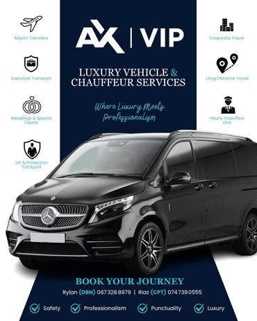 Luxury vehicle and chauffeur services offering professional transport for various needs.