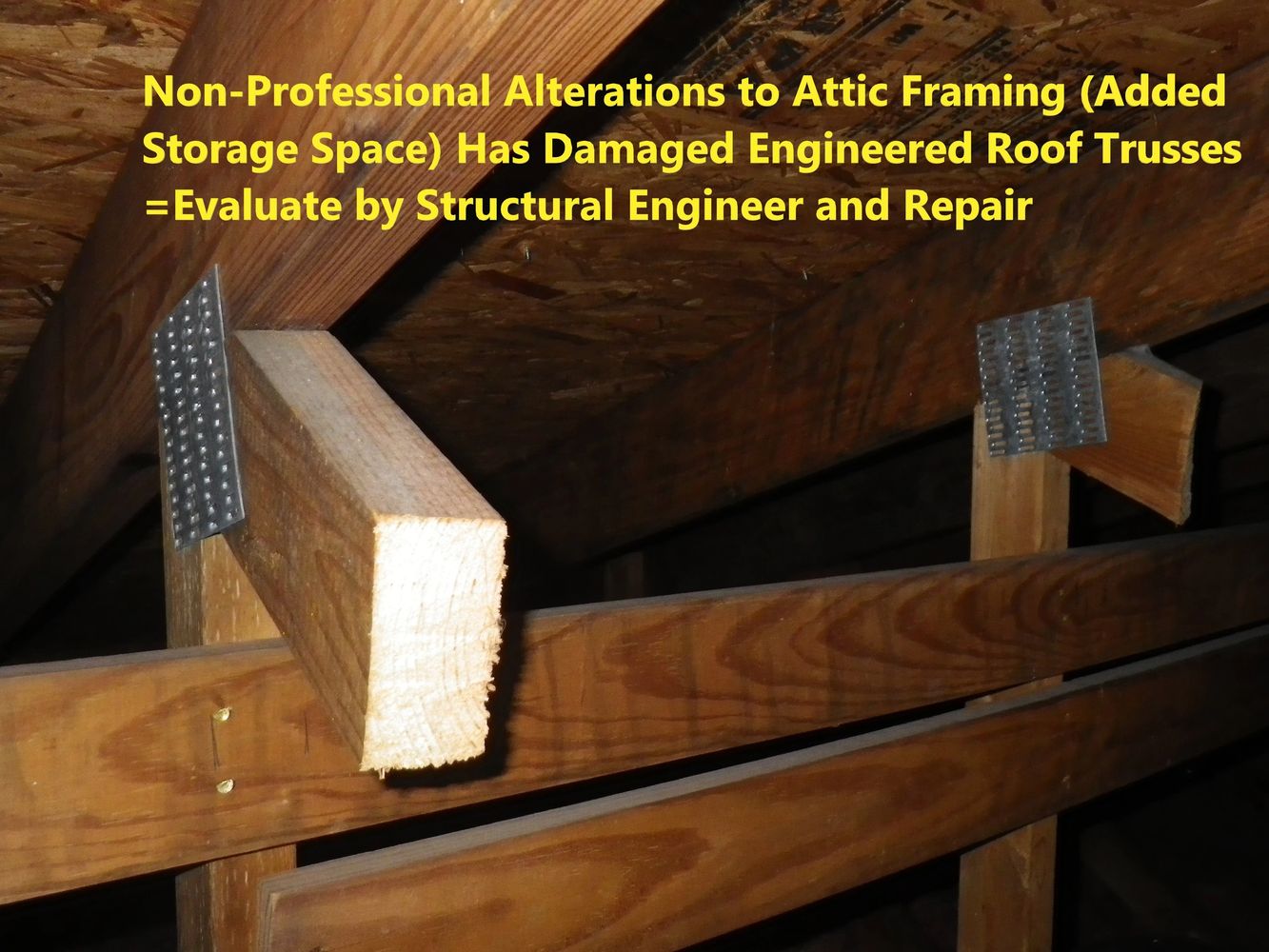 Roof Support Truss Damaged