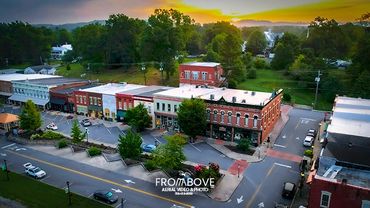 From Above the public square in Adairsville, Ga drone image