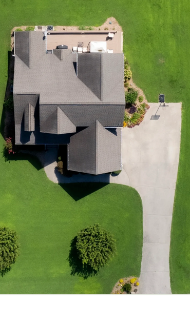 Top Down Aerial photo Real Estate listing