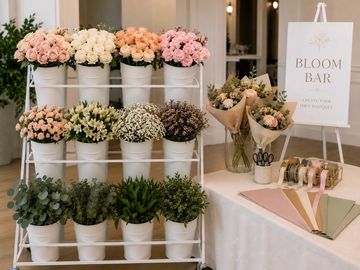 Flower Bar for birthdays, private events, weddings, and corporate activations.