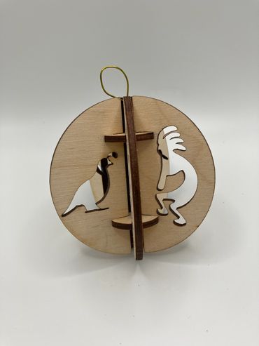 Quail, kokopelli ornament