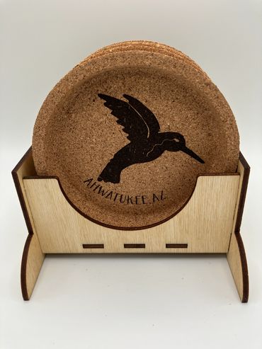 hummingbird cork coaster