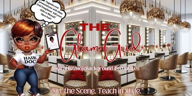 Digital Google Slides, and virtual teaching spaces with these realistic, salon-inspired slides