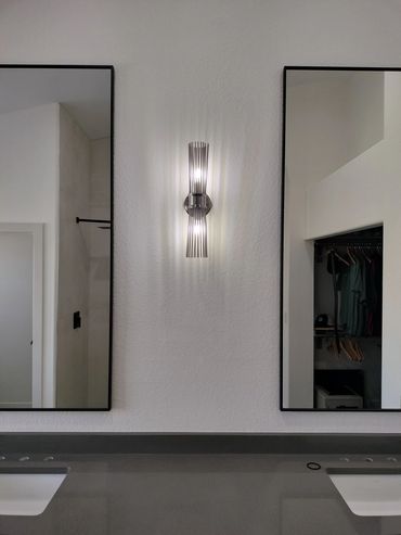 New bathroom sconce installed.