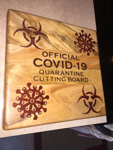 I got frustrated with the pandemic and made this cutting board as a little stress relief.