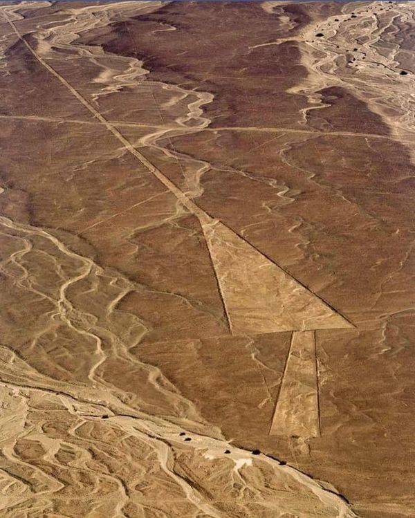Landing strips, use a magnifying glass and navigate the route of this triangle, it will take you to 