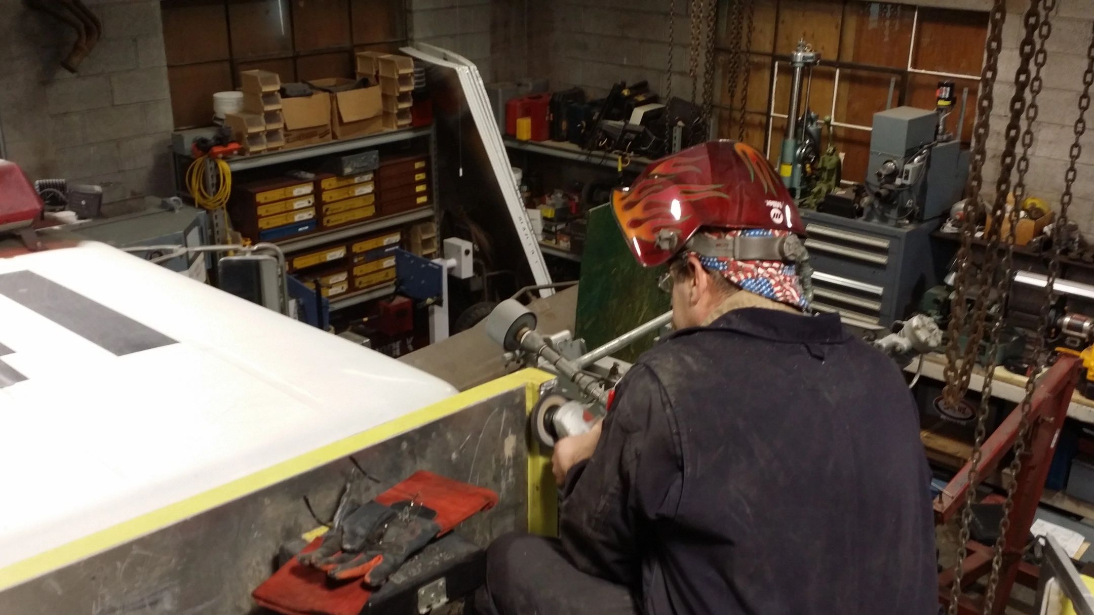 Co-Found of Liberty Machine & Custom Fabrication working on a fire engine conversion.