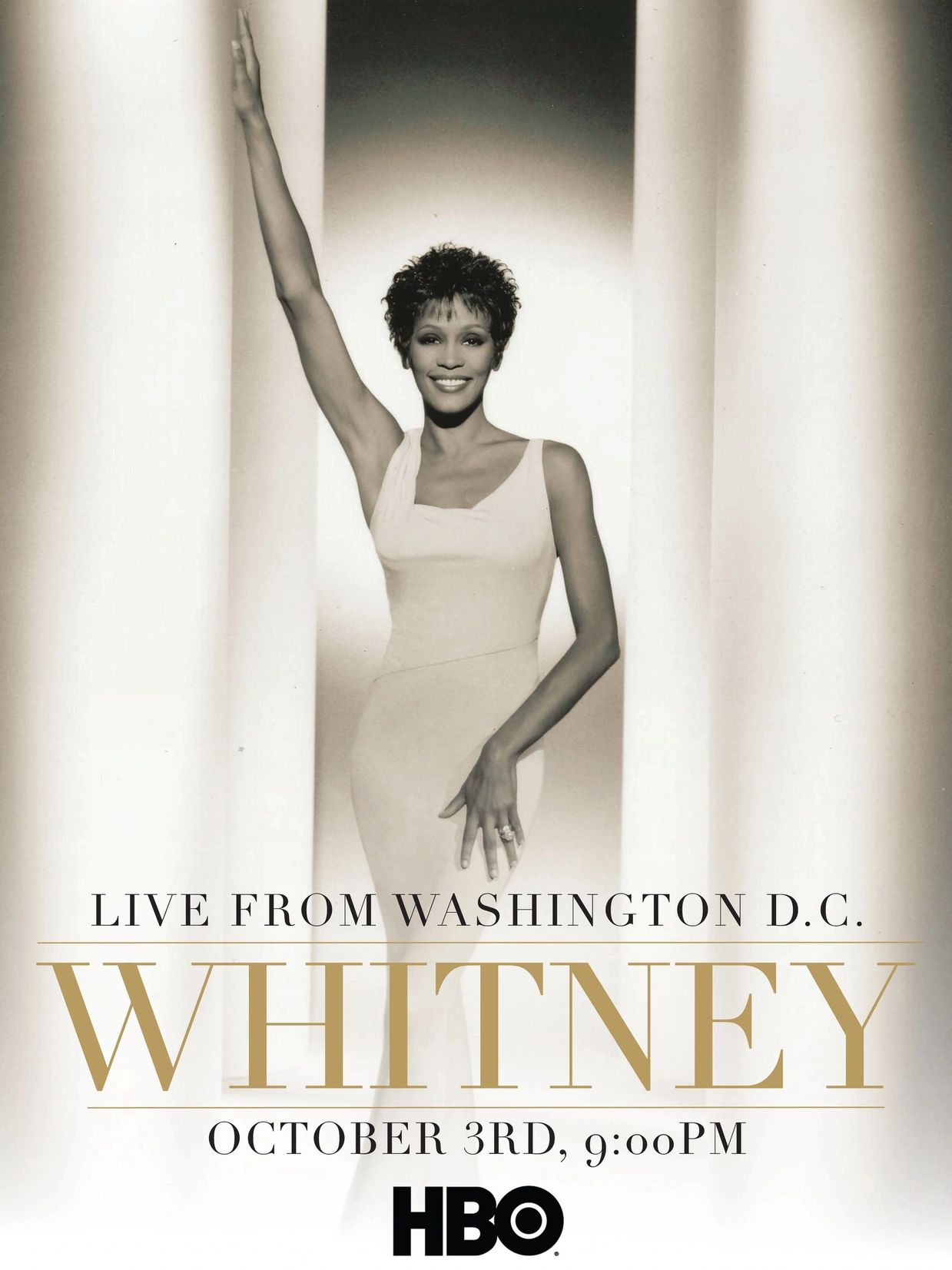 Whitney Houston Concert on HBO. Creative by Glenn Pere.