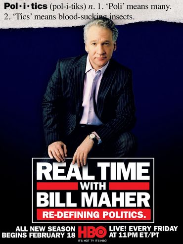 Real Time With Bill Maher New Season Campaign. Creative by Glenn Pere.