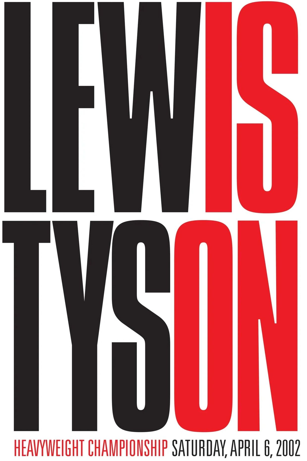 Lewis Tyson Is On. Creative by Glenn Pere