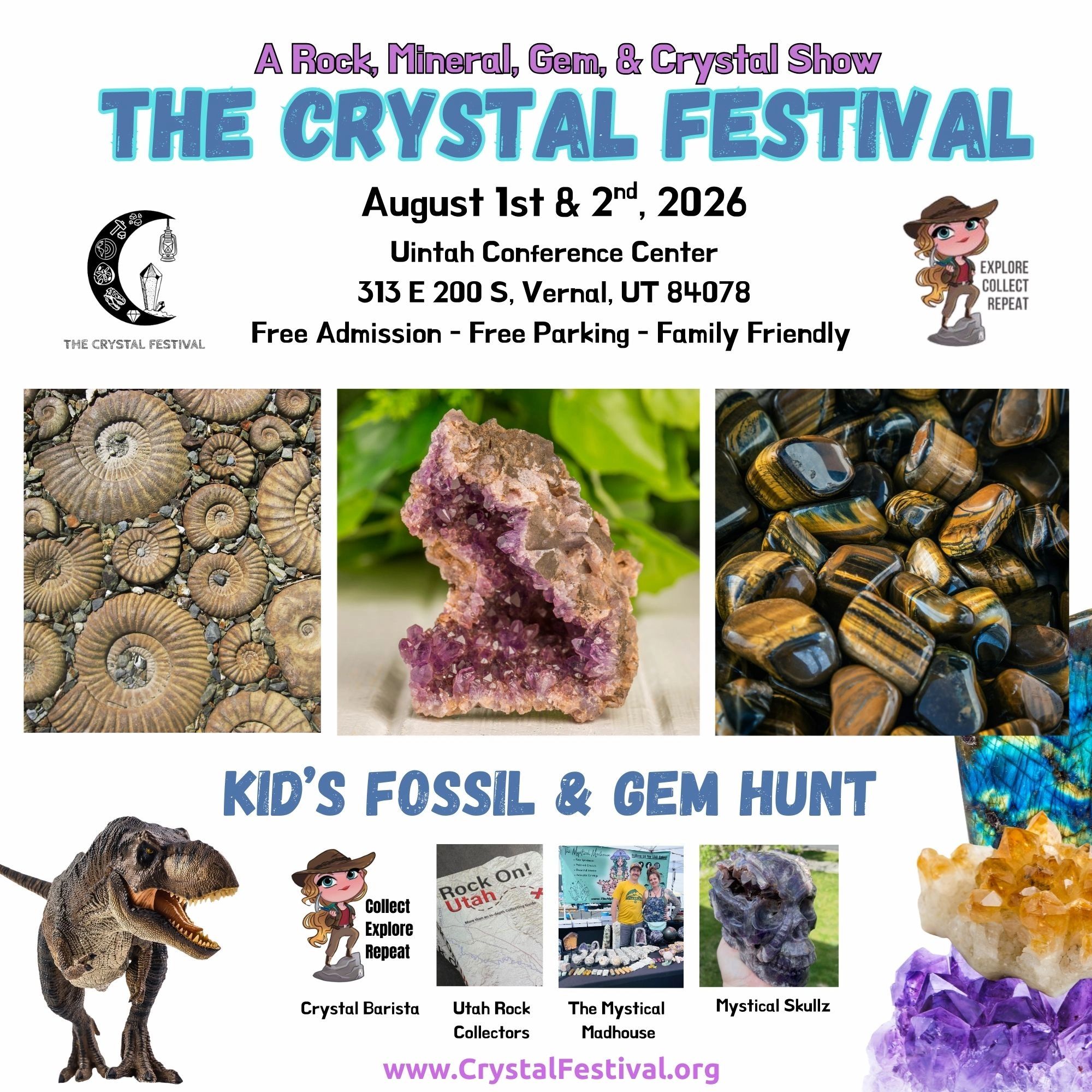 The Crystal Festival – A Rock, Mineral, Gem, & Crystal Show
Uintah Conference Center